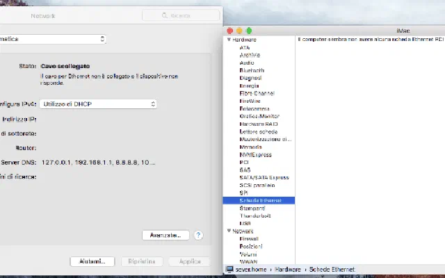 Problemi con l'upgrade automatico di El Capitan, la porta Ethernet del Mac "scompare"