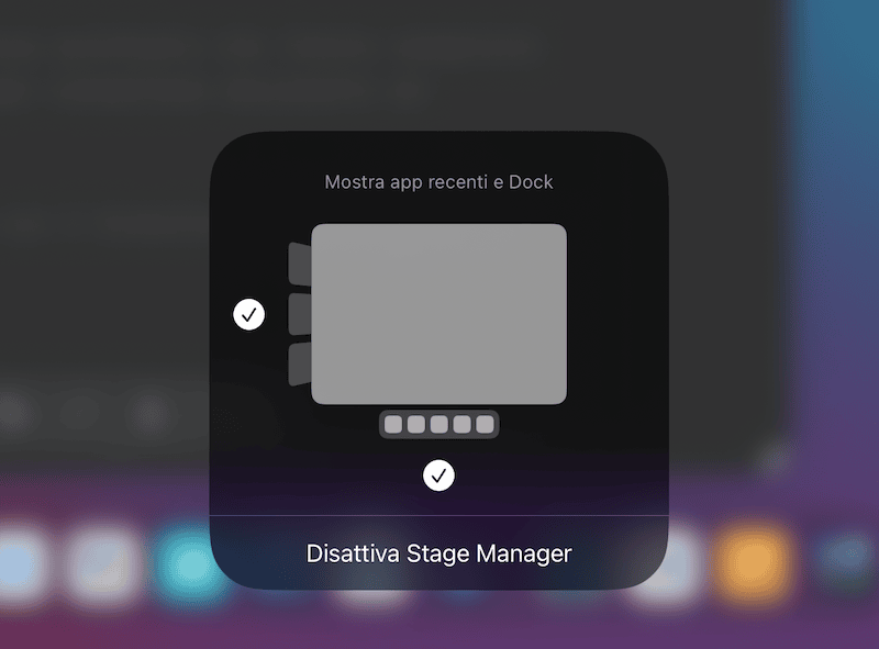 Personalizzazione della barra di sinistra delle App Recenti e Dock