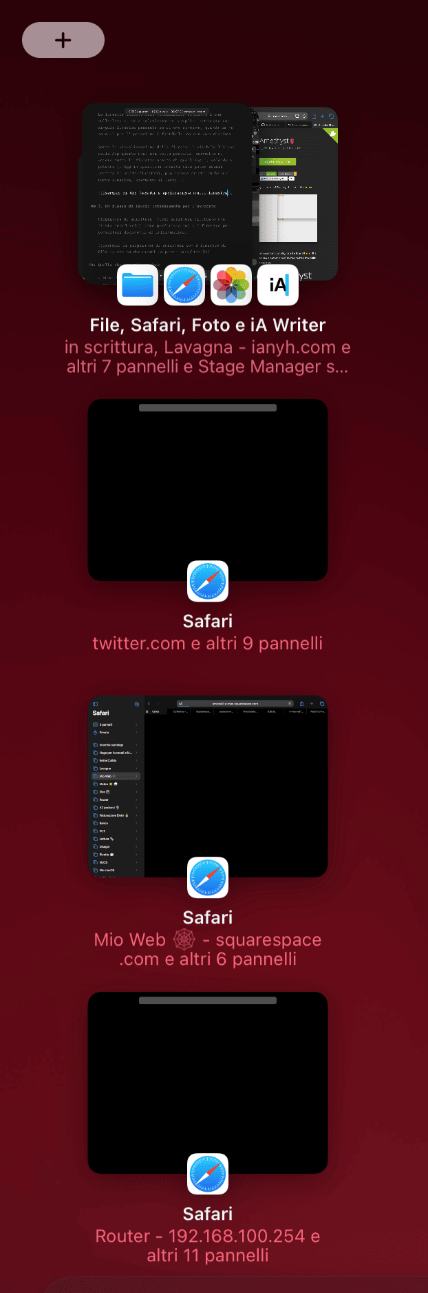 Esempio di App Recenti e applicazione multi-finestra