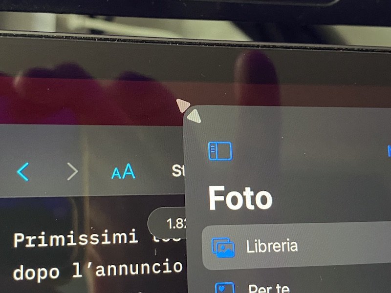 Esempio del cursore per modificare le finestre di Stage Manager