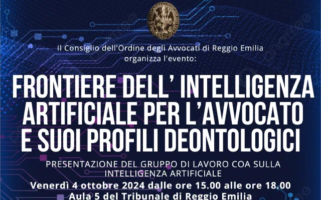 Slides convegno del  4/10 organizzato dall’Ordine degli Avvocati di Reggio Emilia