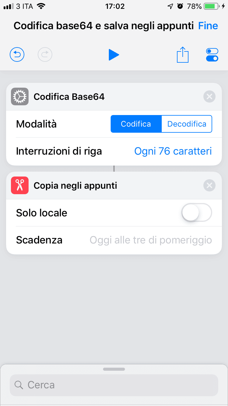  Esempio di Comando rapido per codificare un documento in base64 